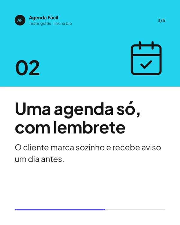 Carrossel de uma empresa de software de agendamento: problema e solução para a agenda bagunçada